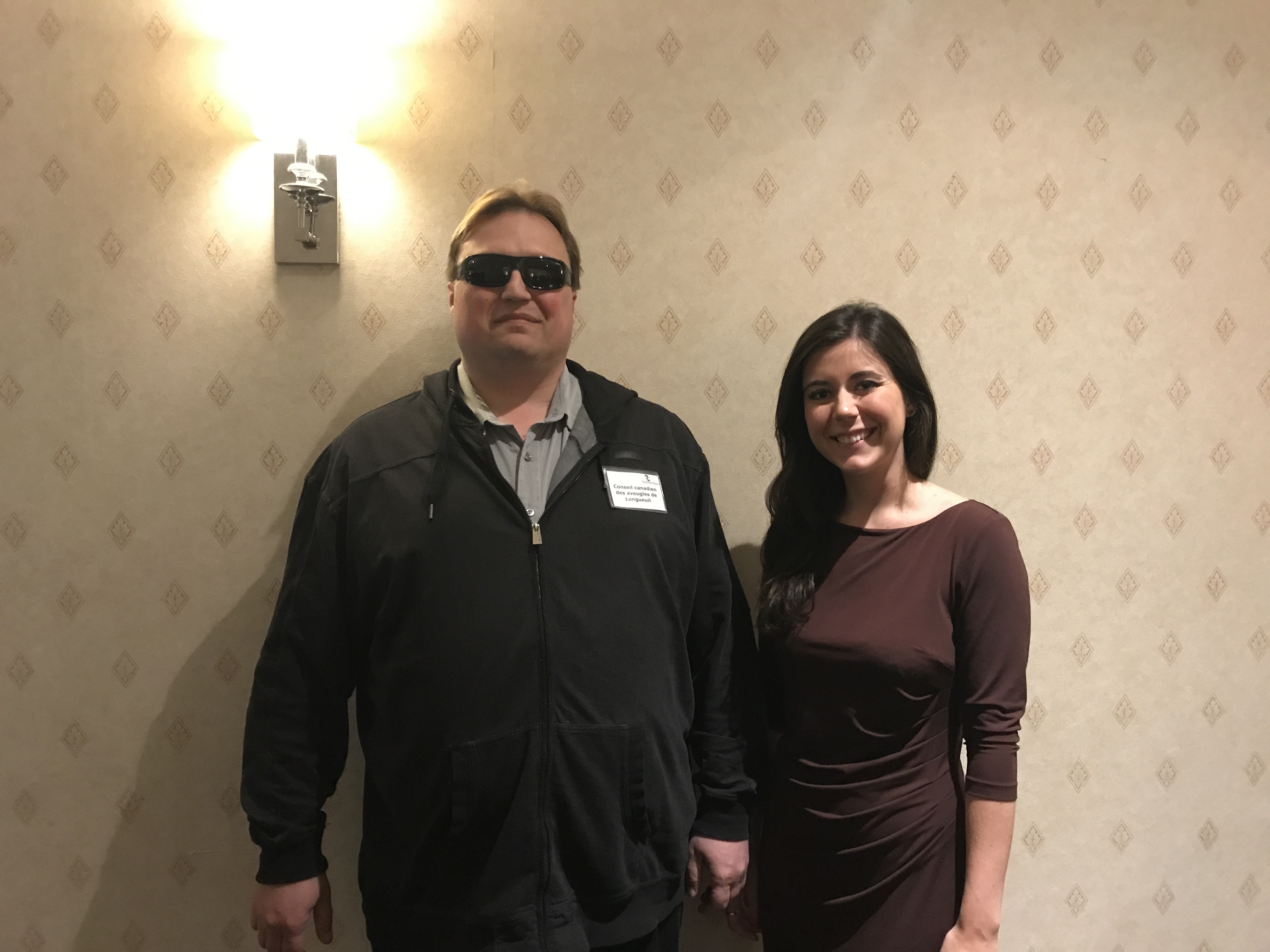 Martin Morin et Catherine Fournier lors du Salon Technovision+ 2017 qui a eu lieu le 5 mai 2017 à l'hôtel Sandman situé à Longueuil.