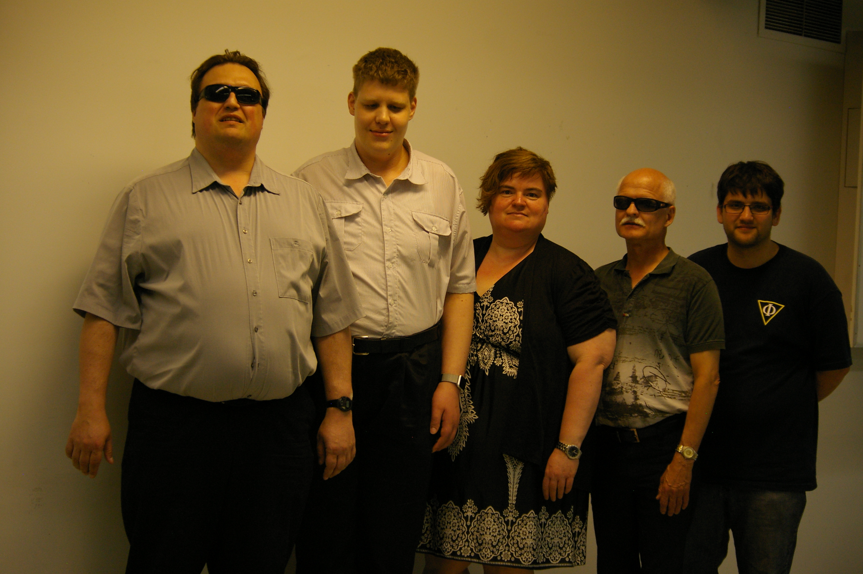 Membres du conseil d'administration pour l'année 2016-2017. Martin Morin, Alexandre Bellemare, Josée Blanchette, Antonin Plante et Godefroy Borduas.